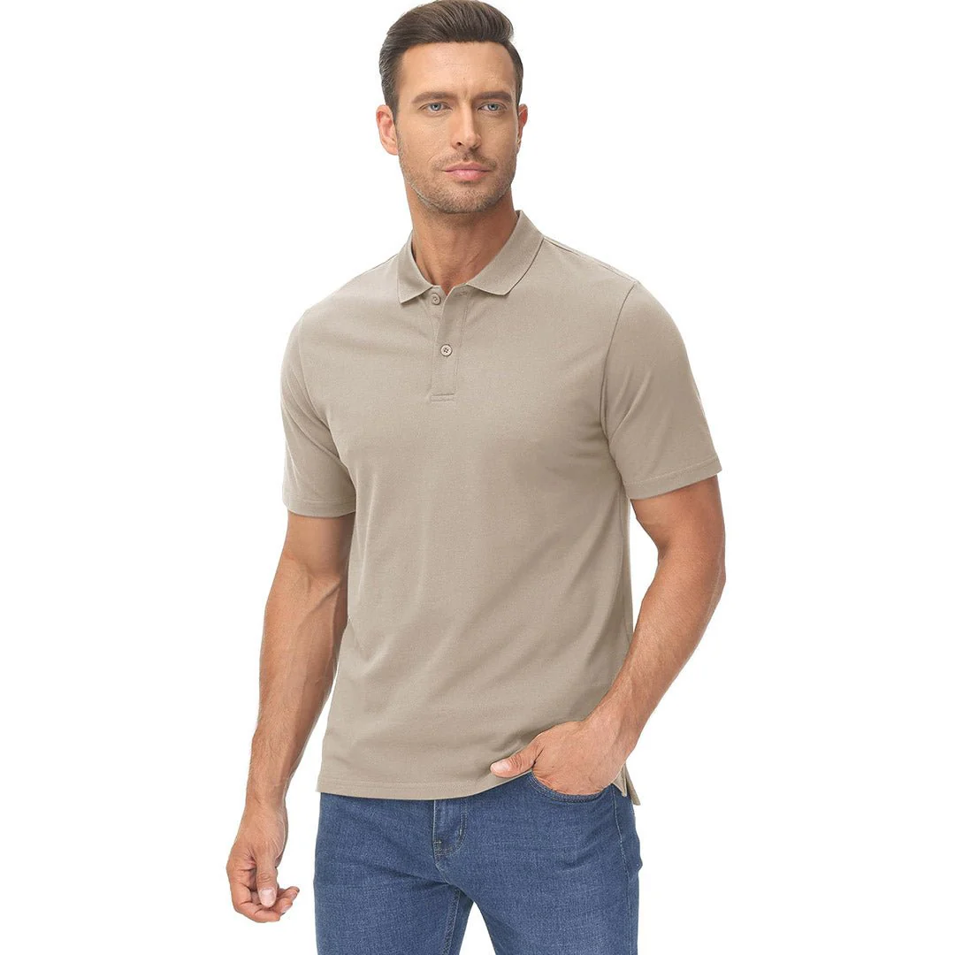 Men's Cooling Summer Casual Pique Polo T-shirts