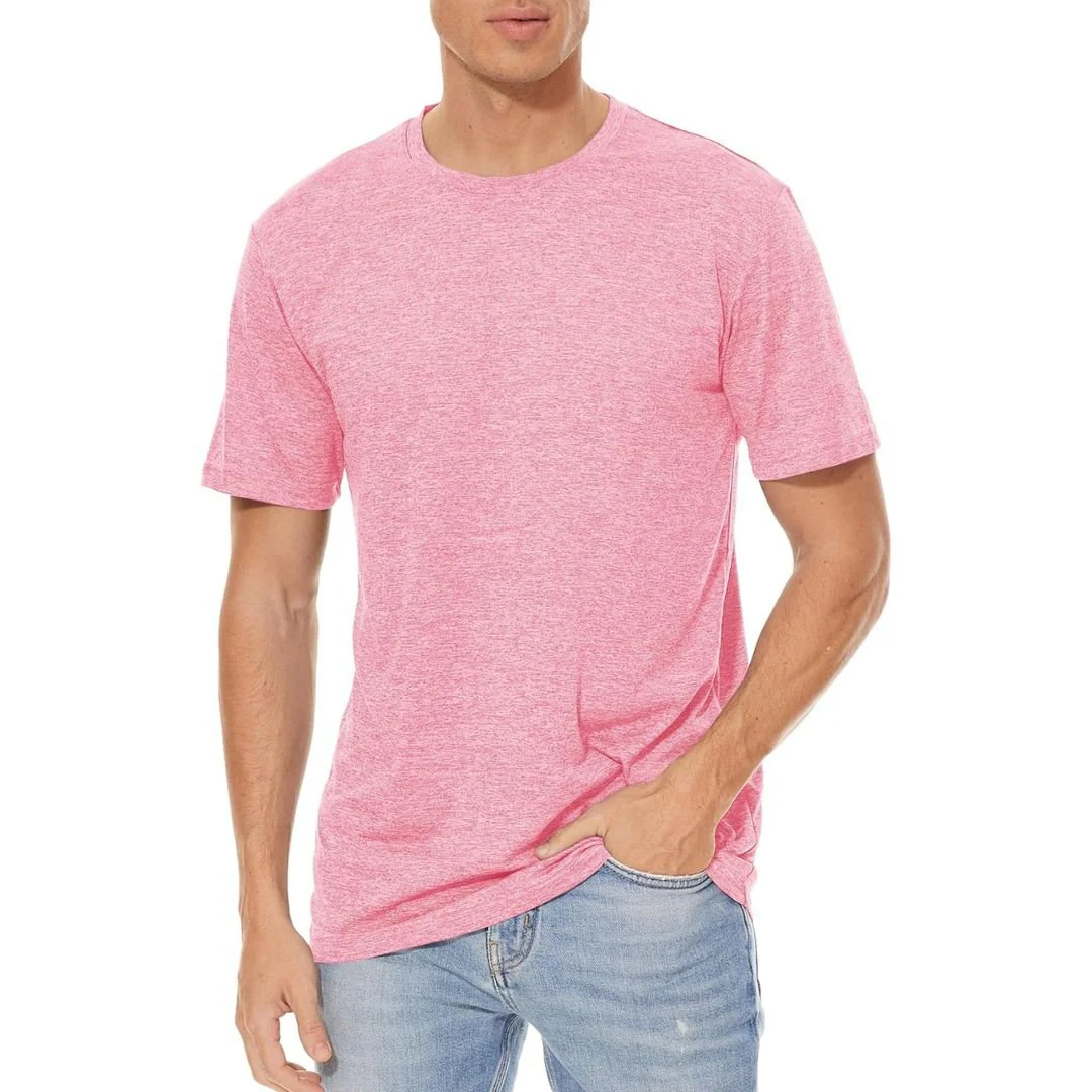 Men's Quick-Dry Solid Round Neck T-shirt