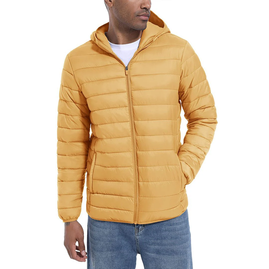 Men's Hooded Puffer Water-Repellent Down Alternative Jacket