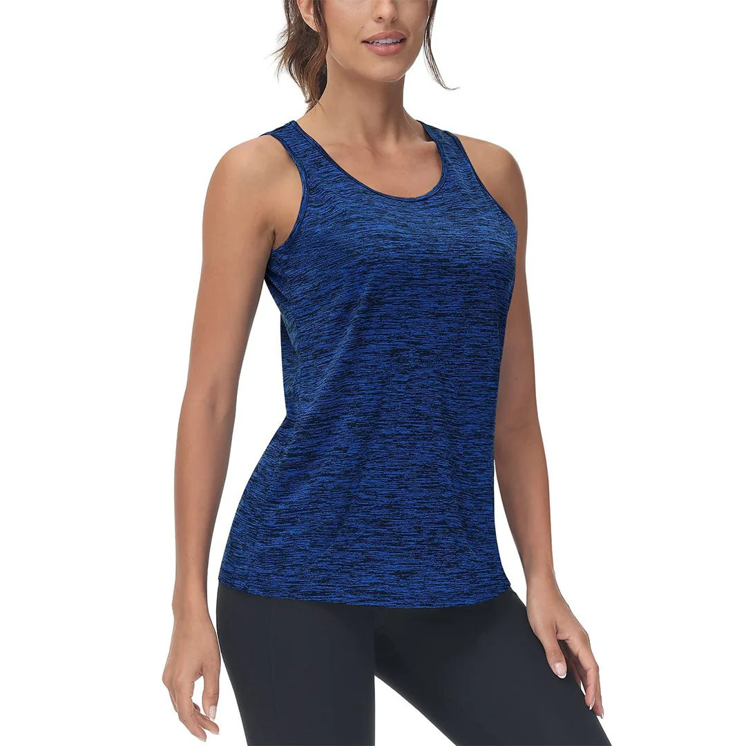 Women's Lightweight Athletic Yoga Crewneck Tank Tops