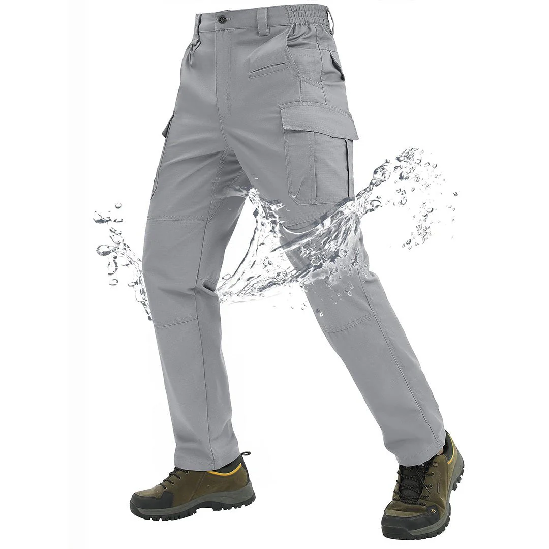 Men's 9 Pockets Ripstop Water Repellent Tactical Pants