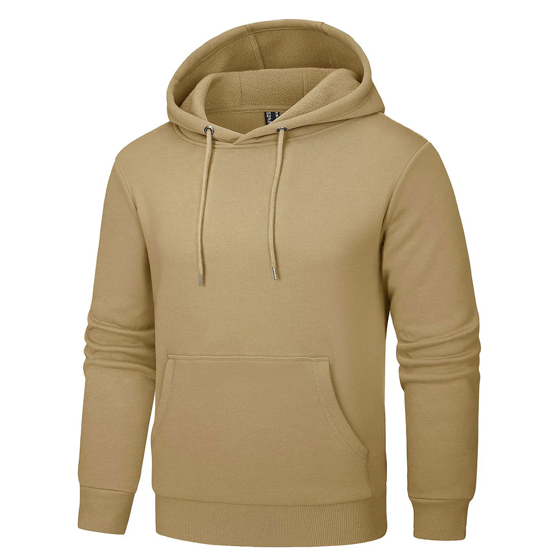 Men's Pullover Fleece Zip Up Hoodie Cotton Casual Lightweight Sweatshirt