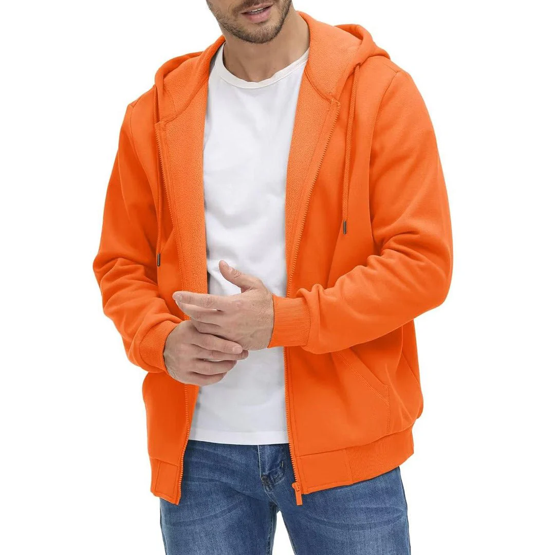 Men's Full Zip-Up Casual Active Hoodie