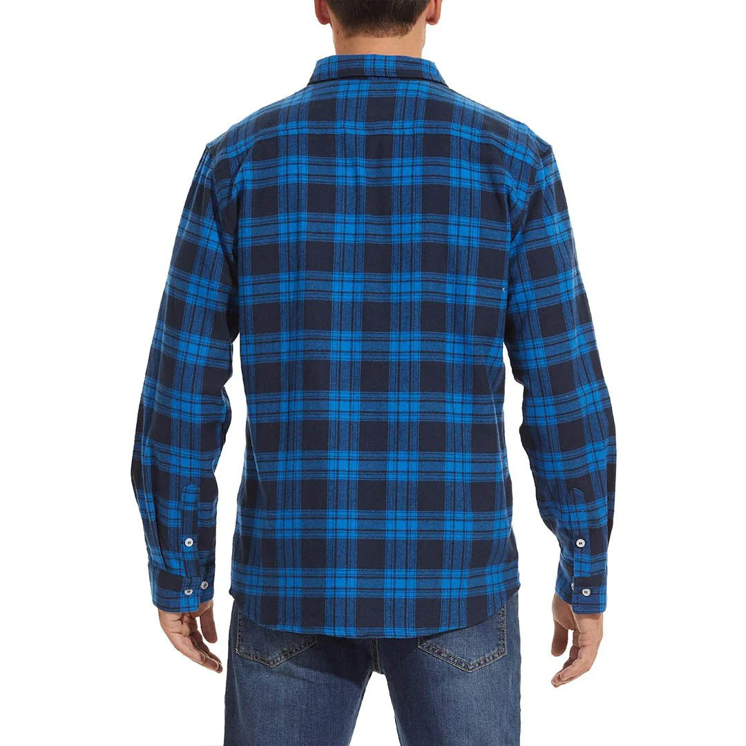 Men's Flannel Tesla Plaid Shirts Long Sleeve