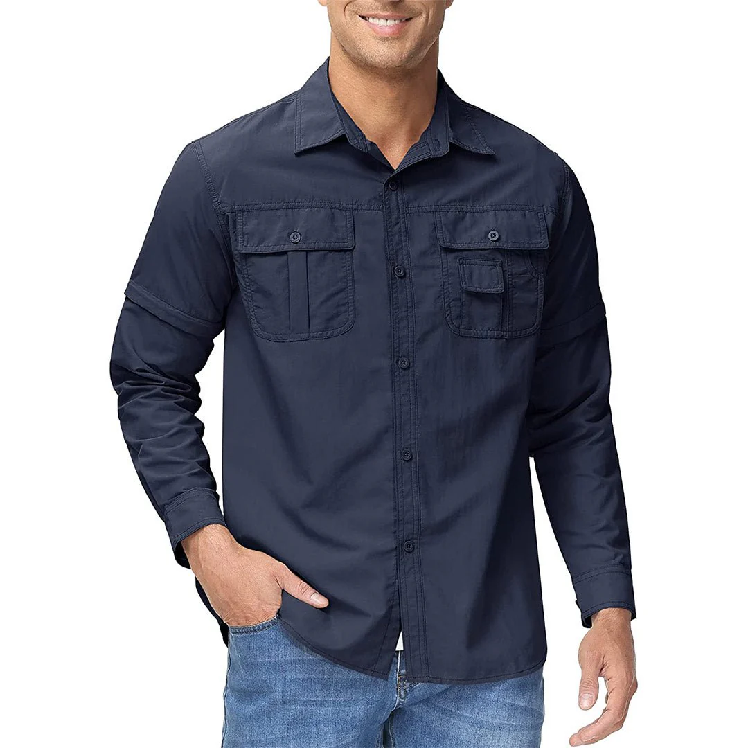 Men's Breathable Quick-Dry Convertible Outdoor Shirt