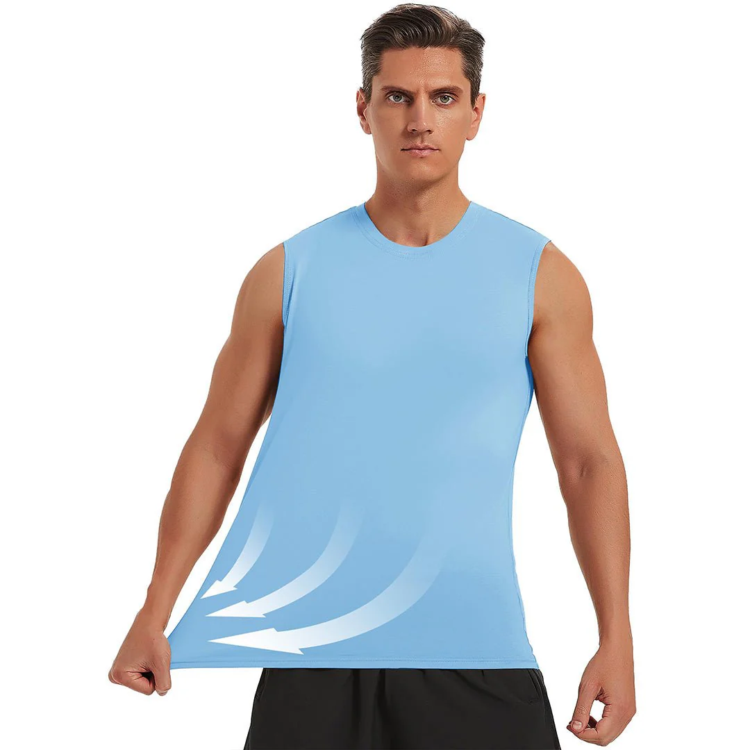 Men's Bodybuilding Tank Tops Cotton Workout T-Shirts