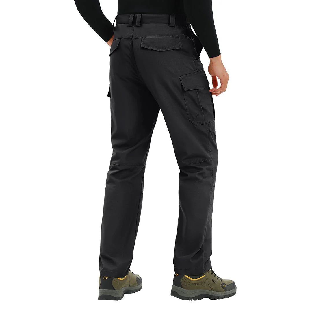 Men's 9 Pockets Ripstop Water Repellent Tactical Pants