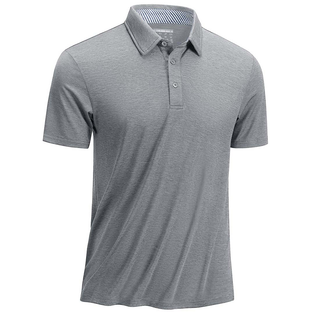 Men's Casual Polo Golf Shirts Quick Dry 3 Buttons