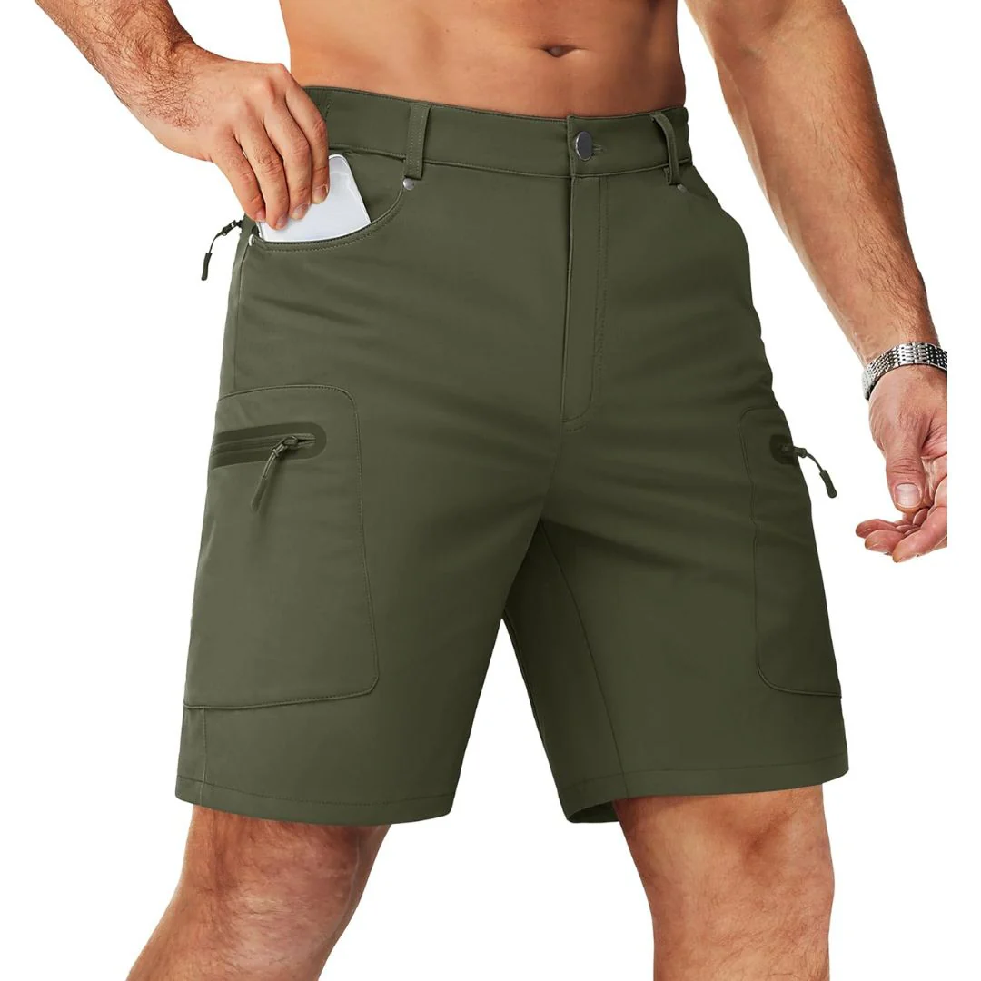 Men's Hiking Cargo Shorts with Zipper Pockets