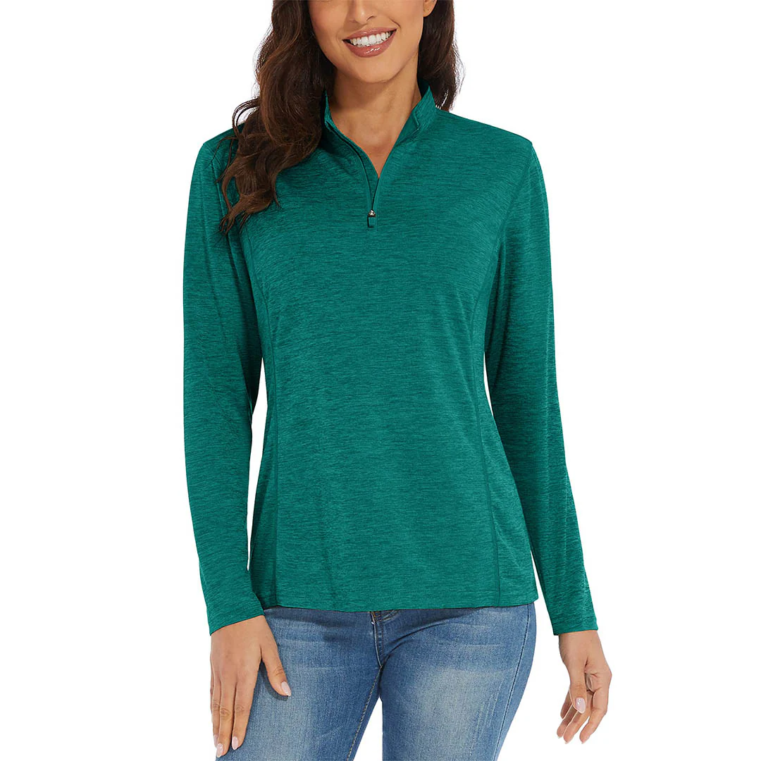 Women's UPF 50+ 1/4 Zip Quick Dry Hiking Shirts