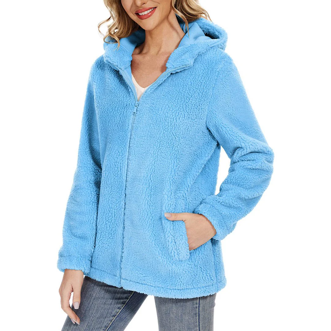 Women's Fuzzy Sherpa Fleece Fluffy Jackets
