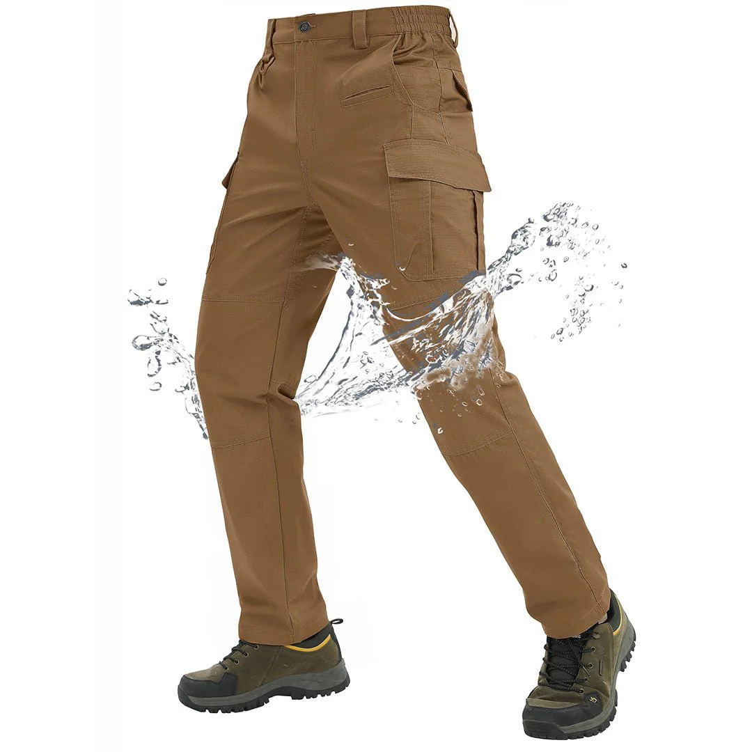 Men's 9 Pockets Ripstop Water Repellent Tactical Pants