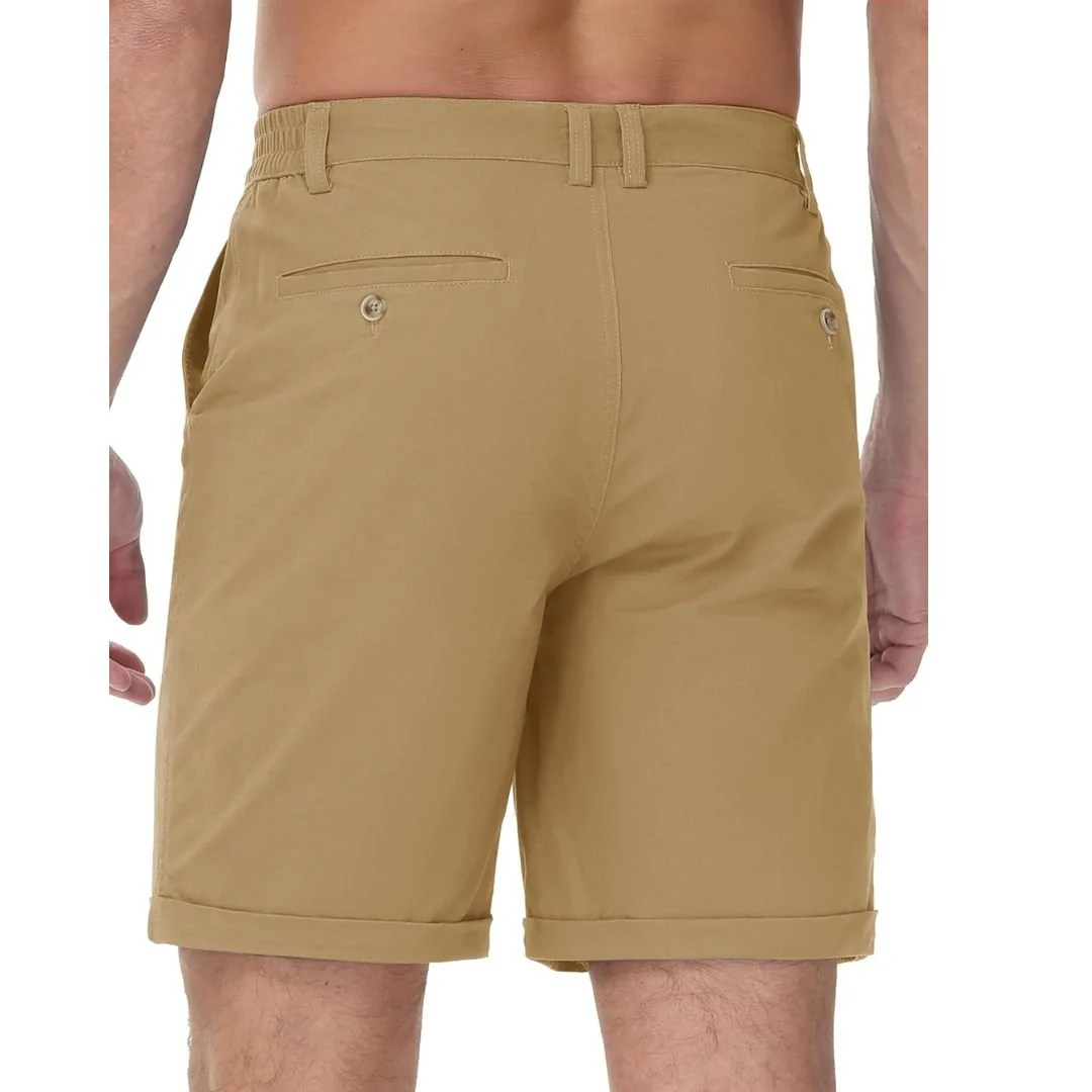 Men's Classic Stretch Chino Shorts with Pockets