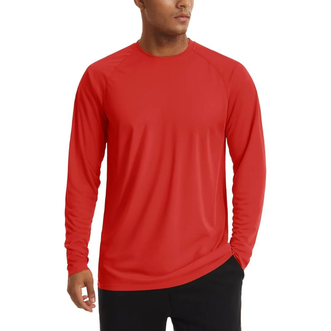 Men's UPF 50+ Long Sleeve Quick Dry Sun Protection Shirt