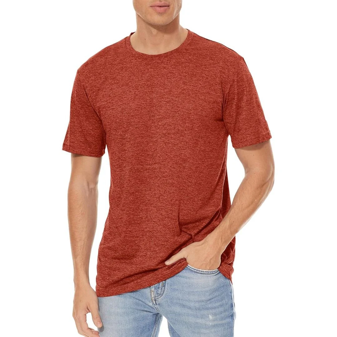 Men's Quick-Dry Solid Round Neck T-shirt