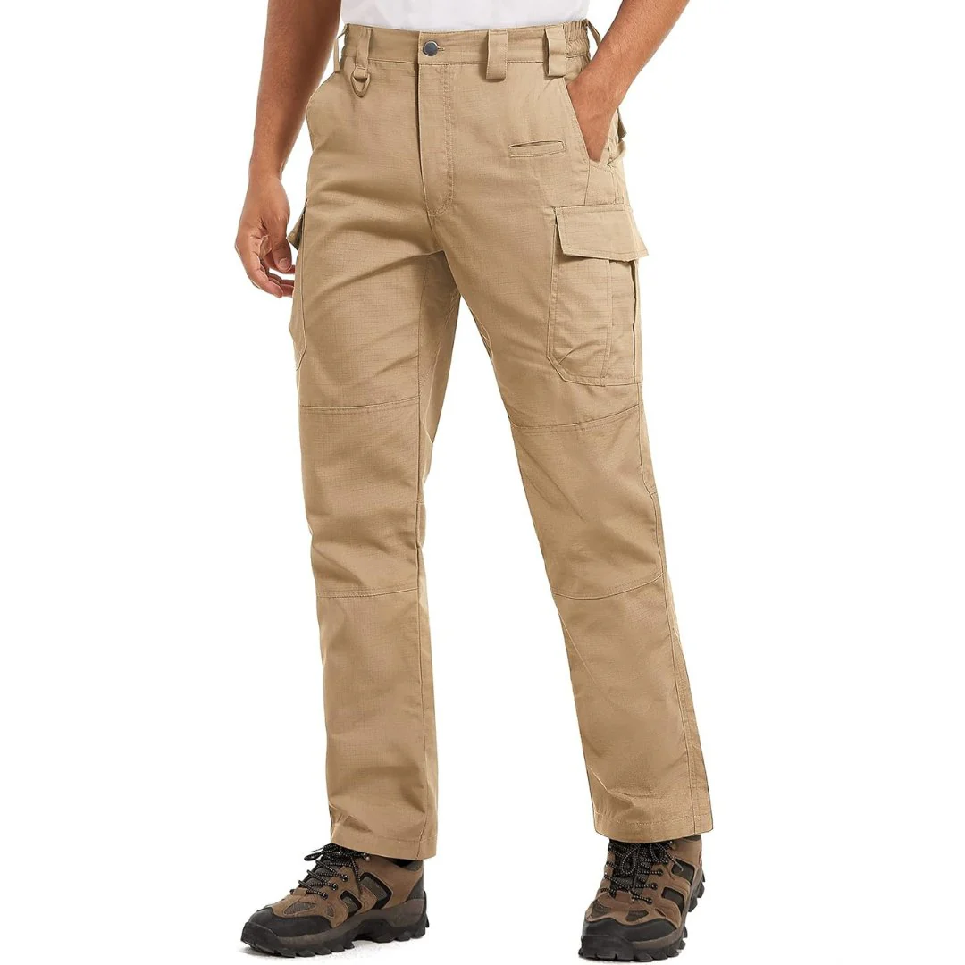 Men's 9 Pockets Ripstop Water Repellent Tactical Pants