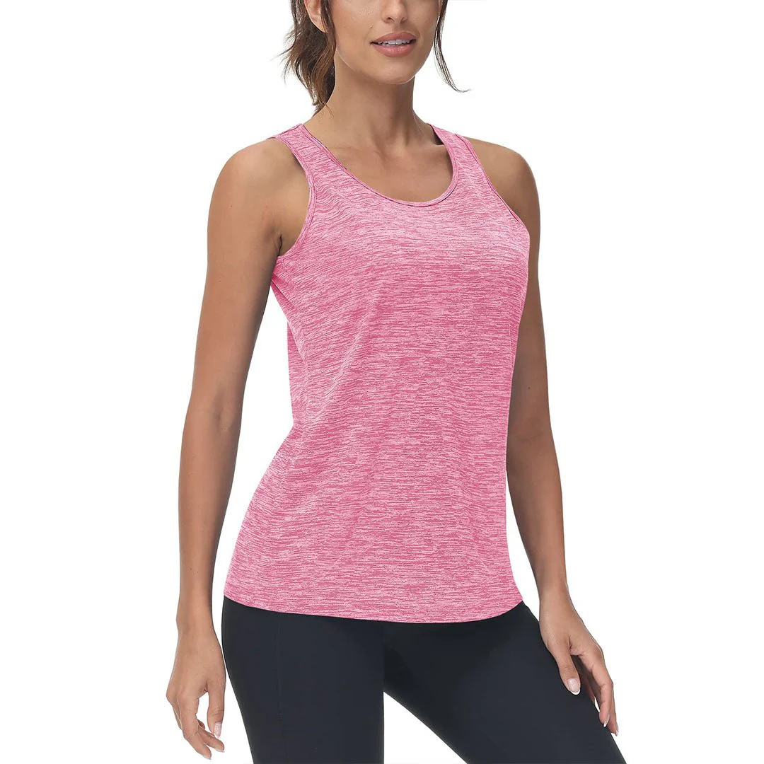 Women's Lightweight Athletic Yoga Crewneck Tank Tops