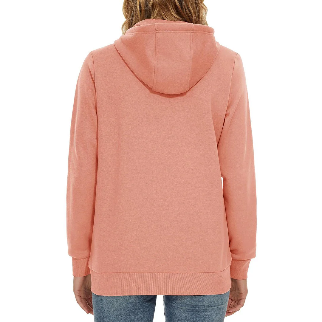 Women's Casual Lightweight  Fleece Hoodies Sportswear Jacket