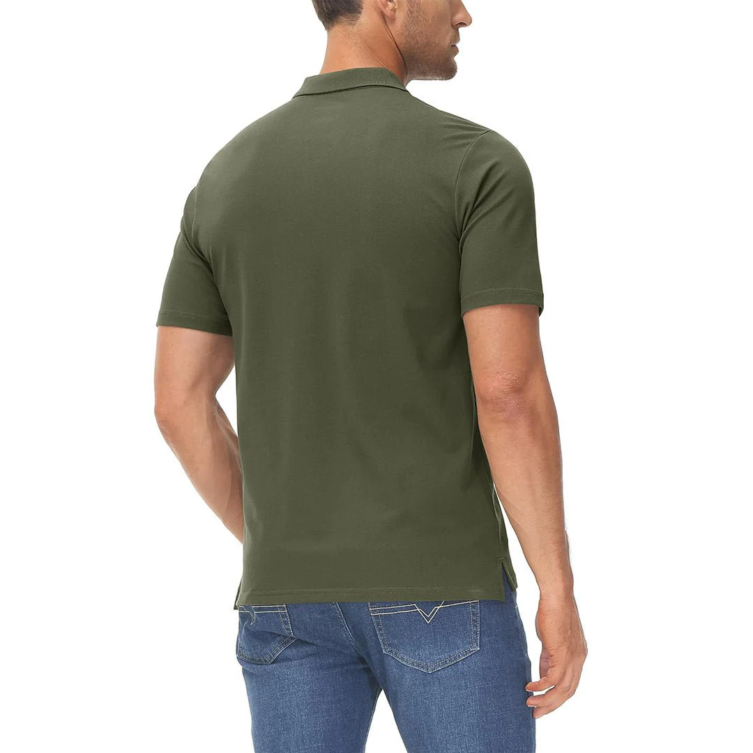 Men's Cooling Summer Casual Pique Polo T-shirts