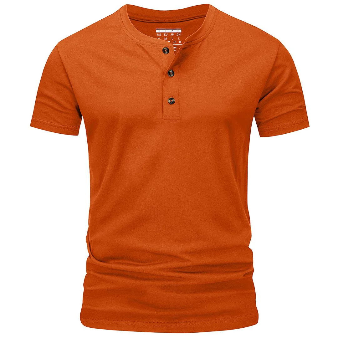 Men's Casual Cotton Henley Shirts