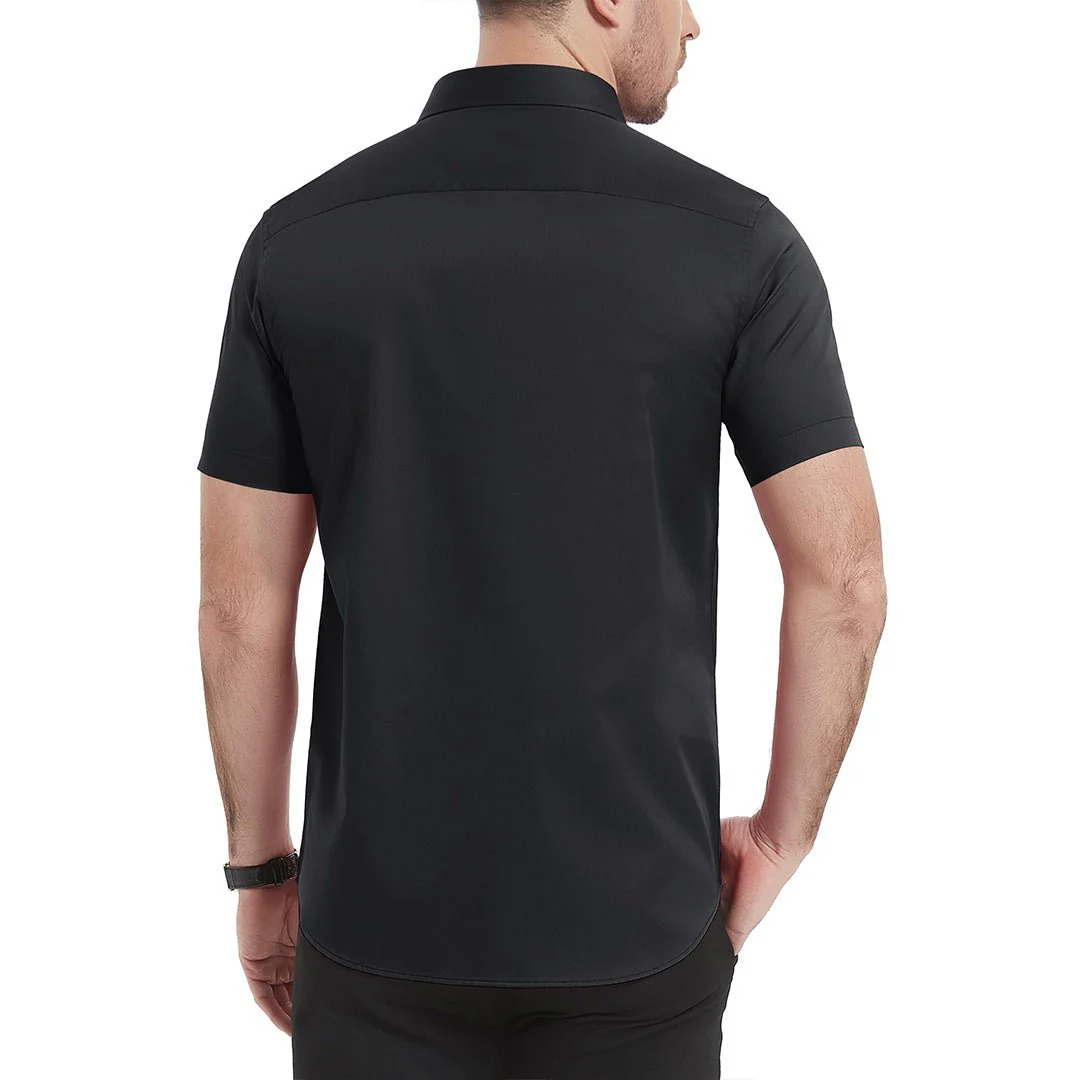 Men's Summer Casual Regular Fit Button Down Short Sleeve T-shirt