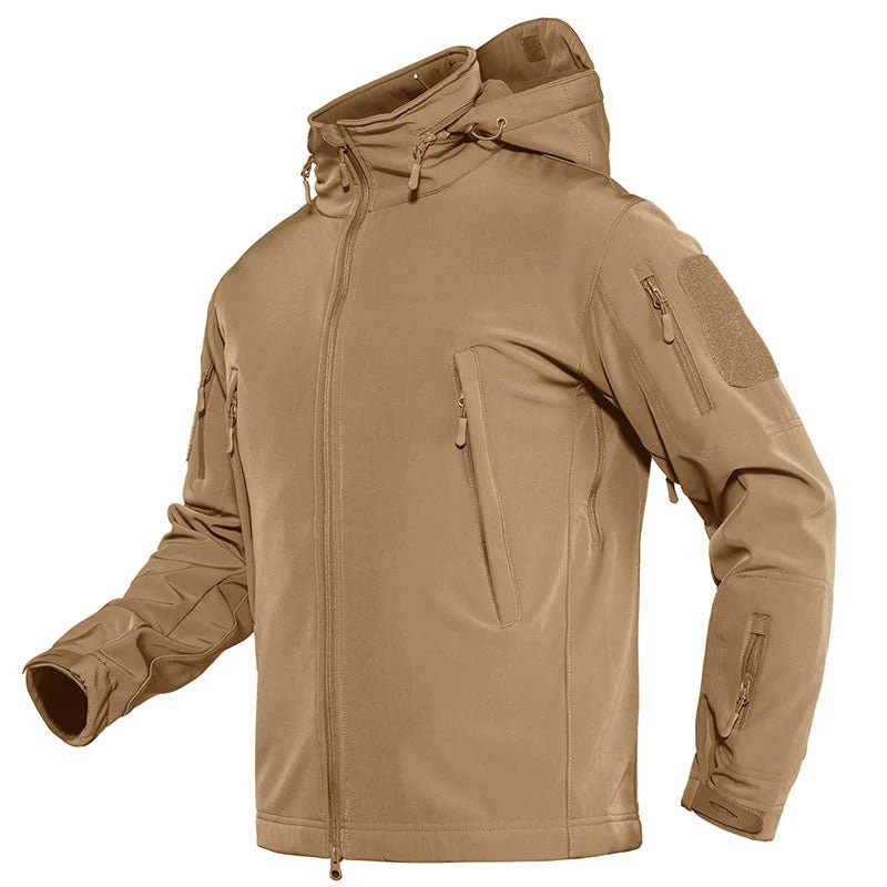 Men's Combat Airsoft Softshell Fleece Army Coat