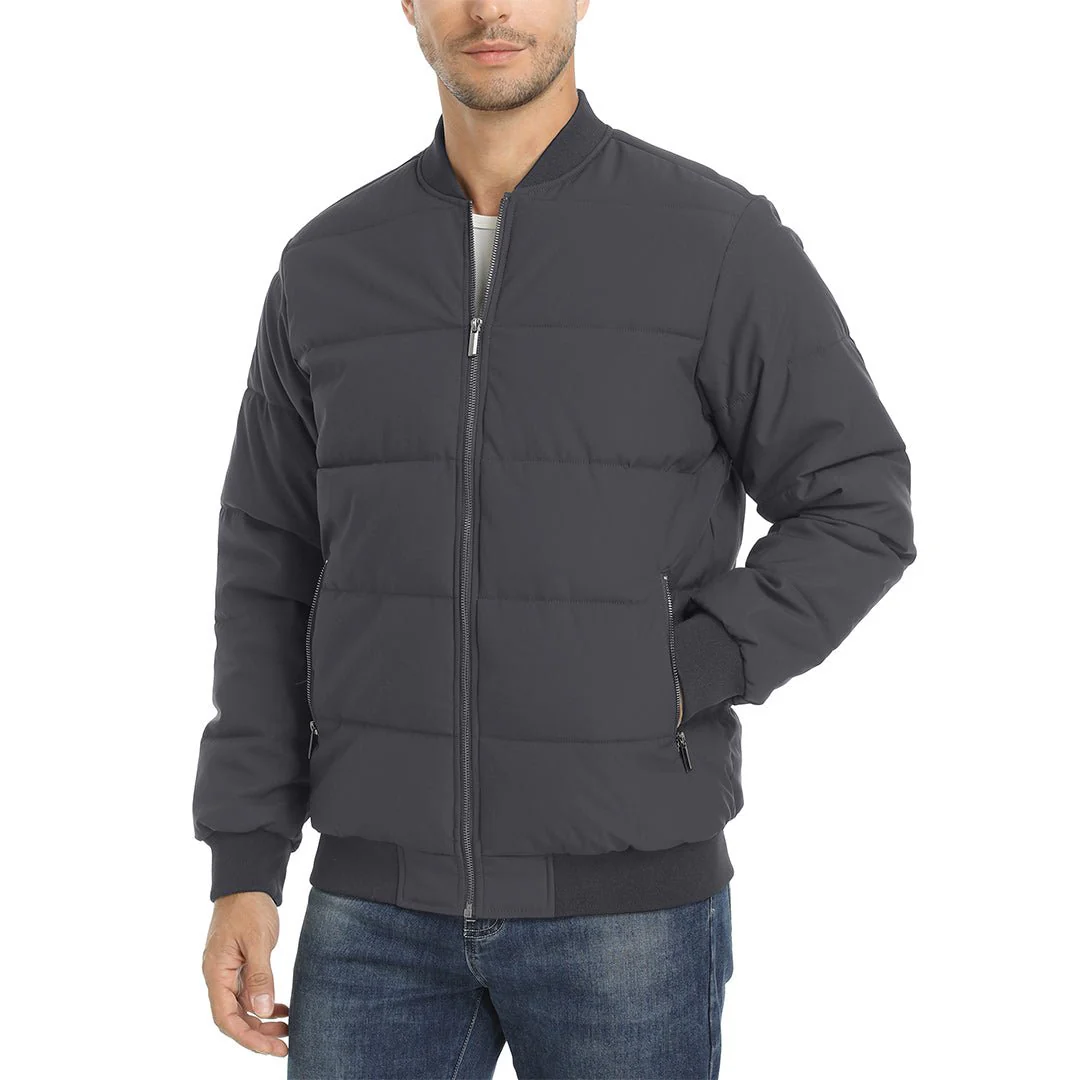 Men's Quilted Puffer Jacket Lightweight Water-Resistant Warm Winter Coat