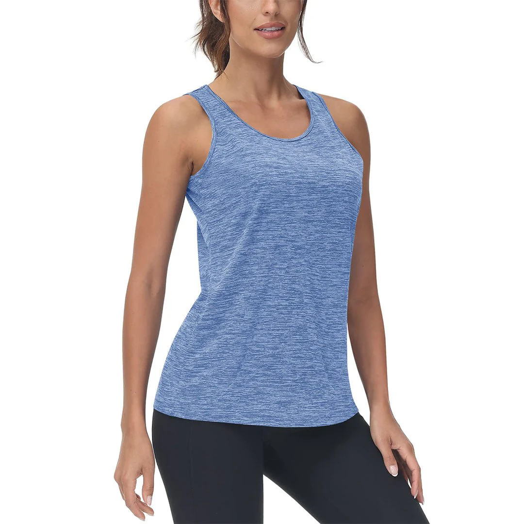 Women's Lightweight Athletic Yoga Crewneck Tank Tops
