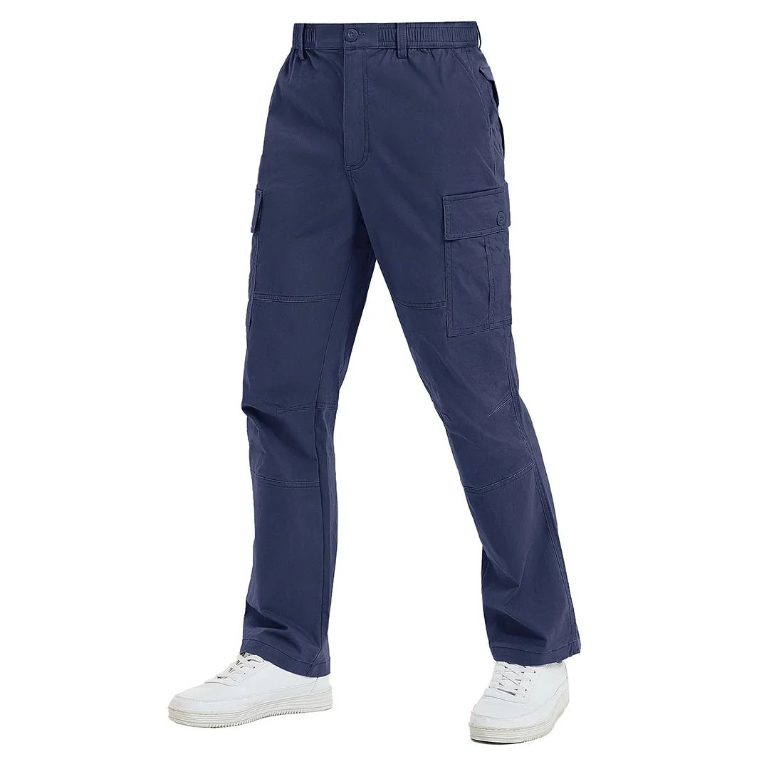 Men's Cotton Casual Classic Straight Leg Pants