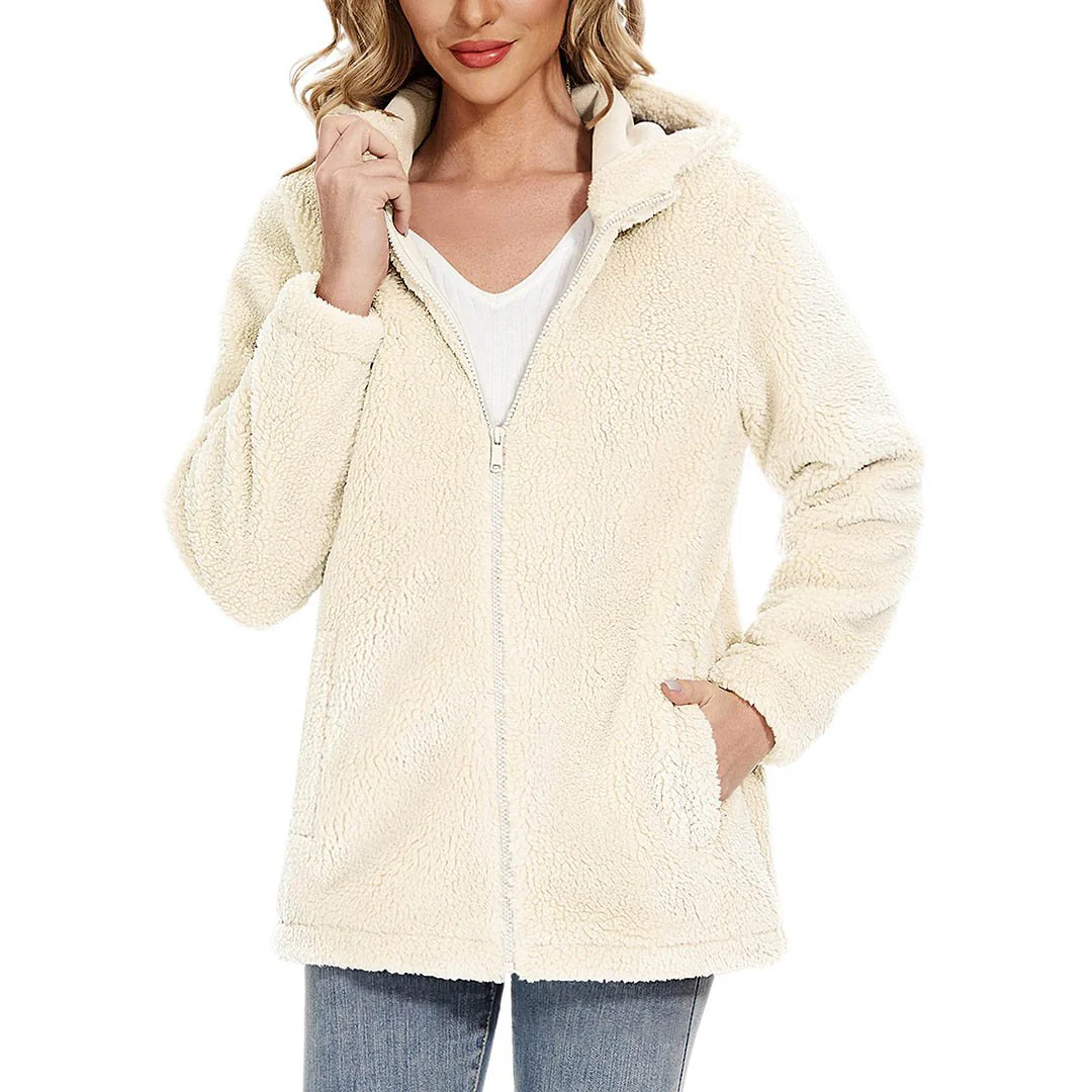 Women's Fuzzy Sherpa Fleece Fluffy Jackets