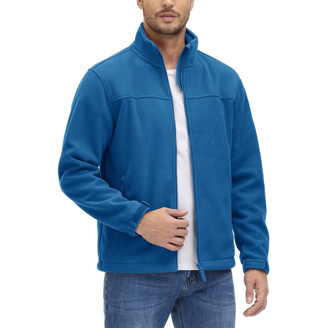 Men's Lightweight Full Zip Casual Fleece Jacket