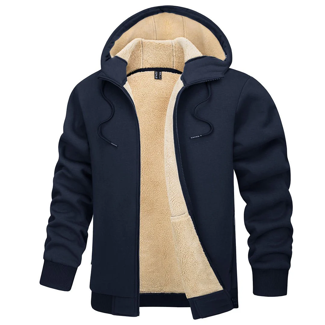 Men's Fleece Hoodie Jacket Windproof Winter Coats