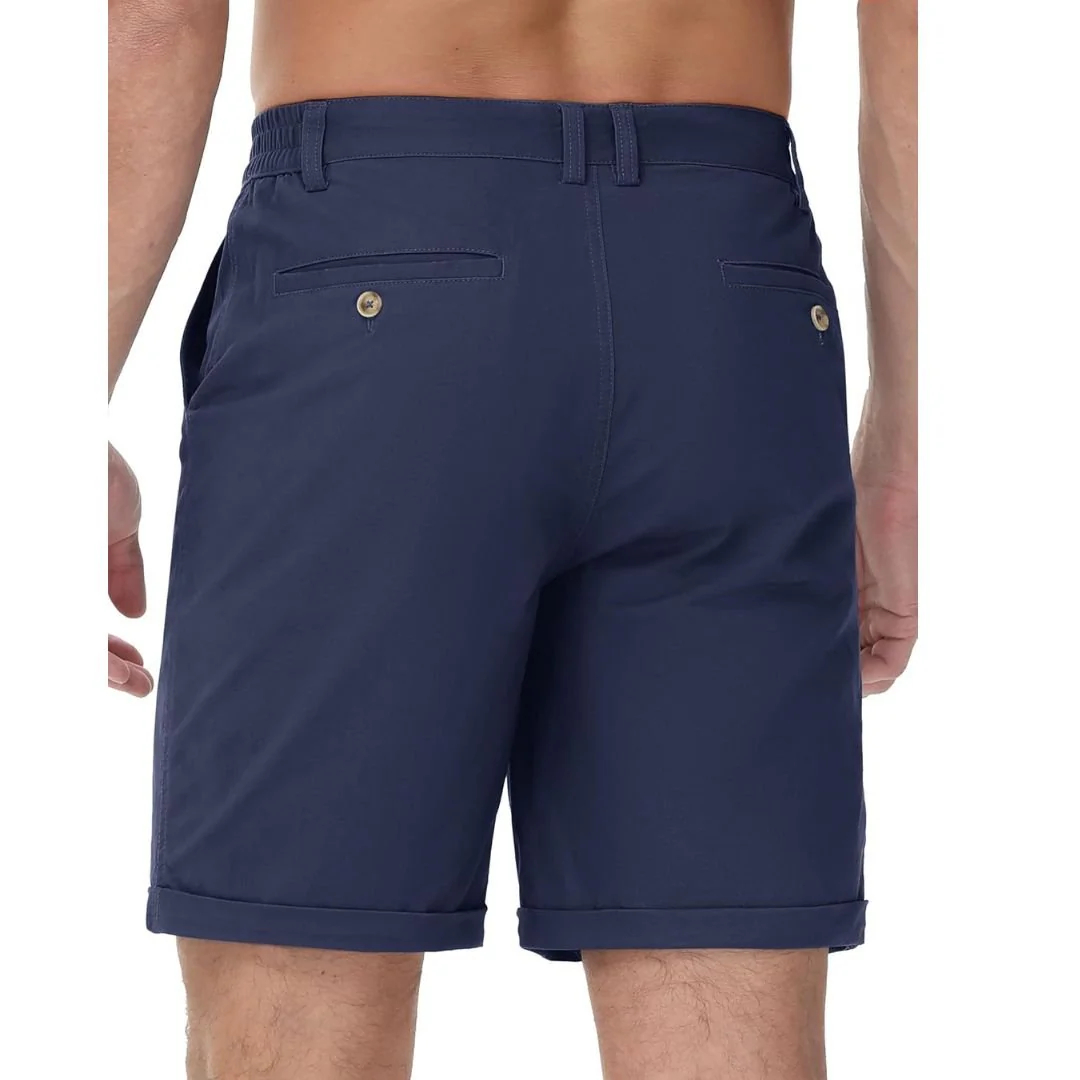 Men's Classic Stretch Chino Shorts with Pockets