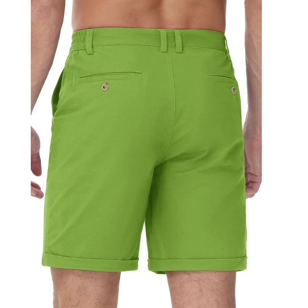 Men's Classic Stretch Chino Shorts with Pockets