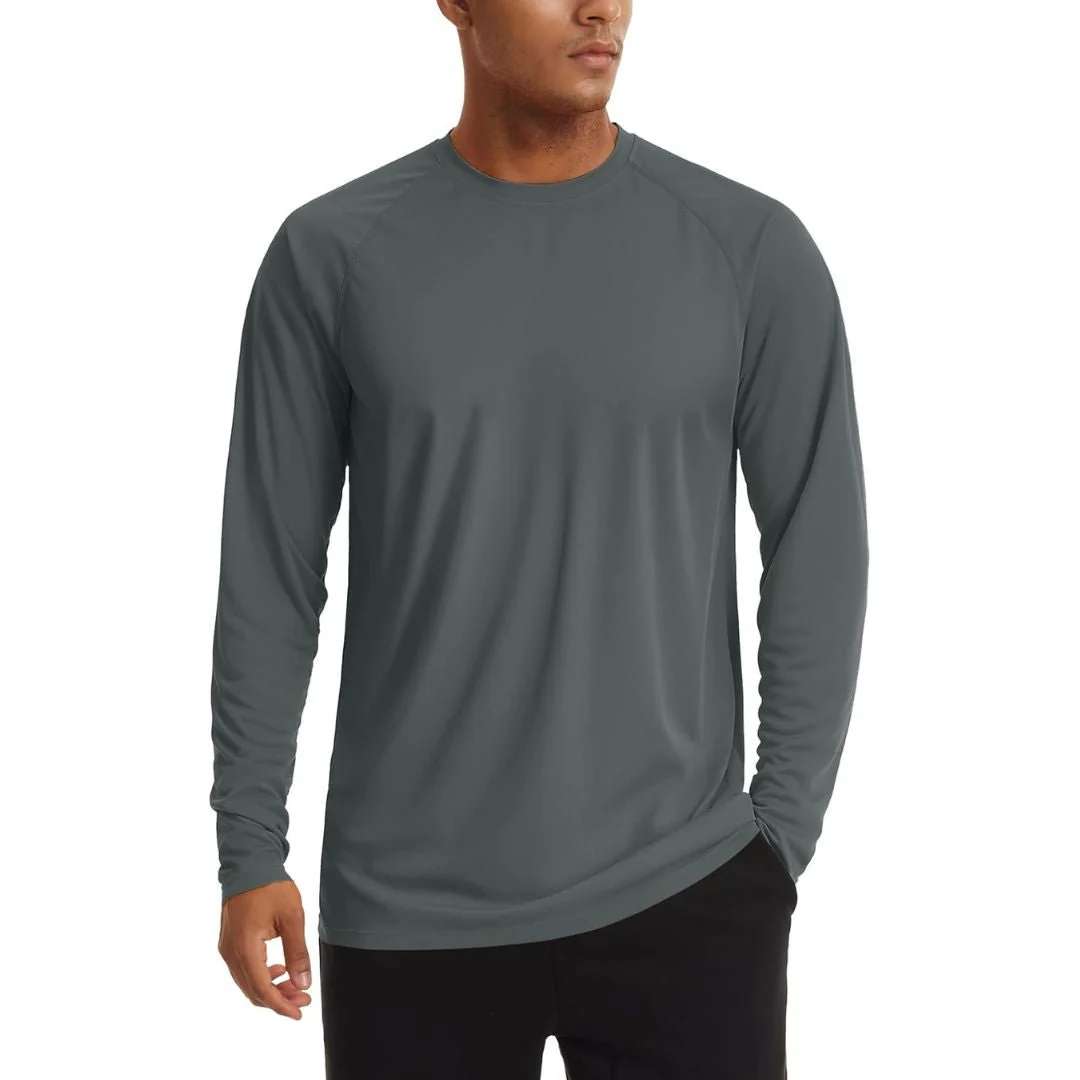 Men's UPF 50+ Long Sleeve Quick Dry Sun Protection Shirt