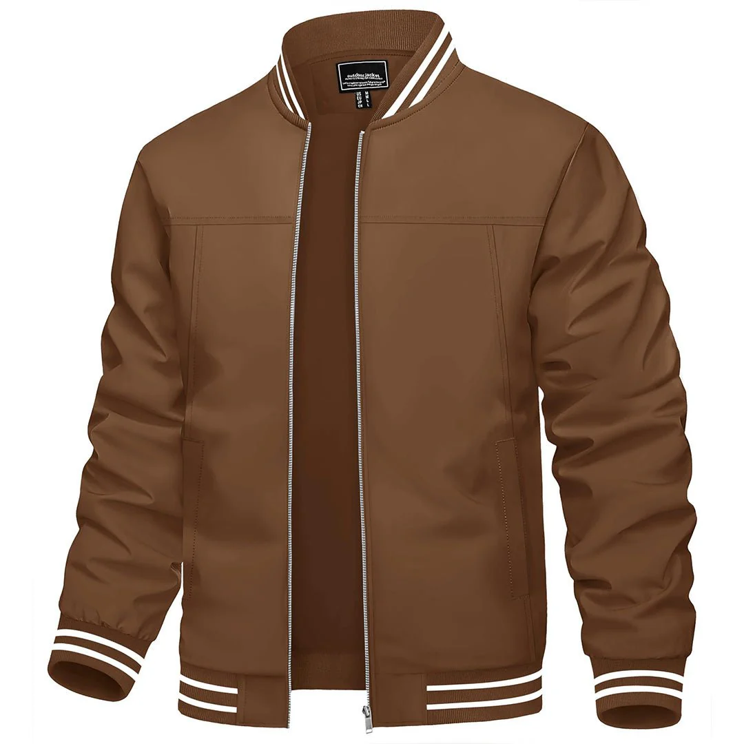 Men's Lightweight Windbreaker Full-Zip Bomber Jackets