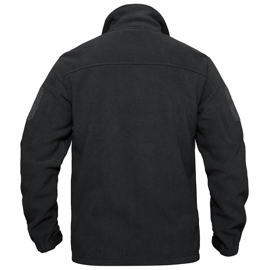 Men's Tactical Fleece Jackets Full Zip Coat with Multi Pockets