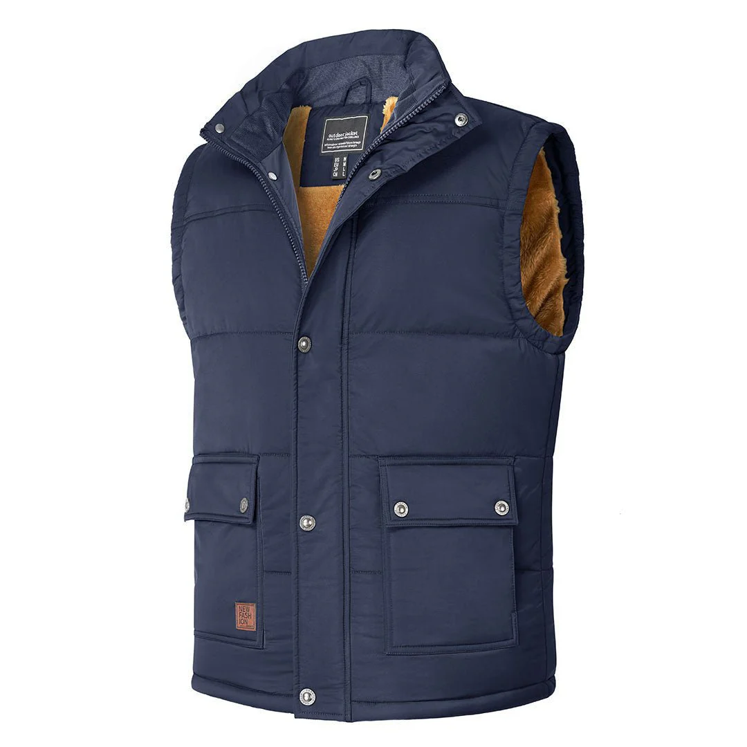 Men's Outerwear Vests with Fleece Liner Hiking Jacket