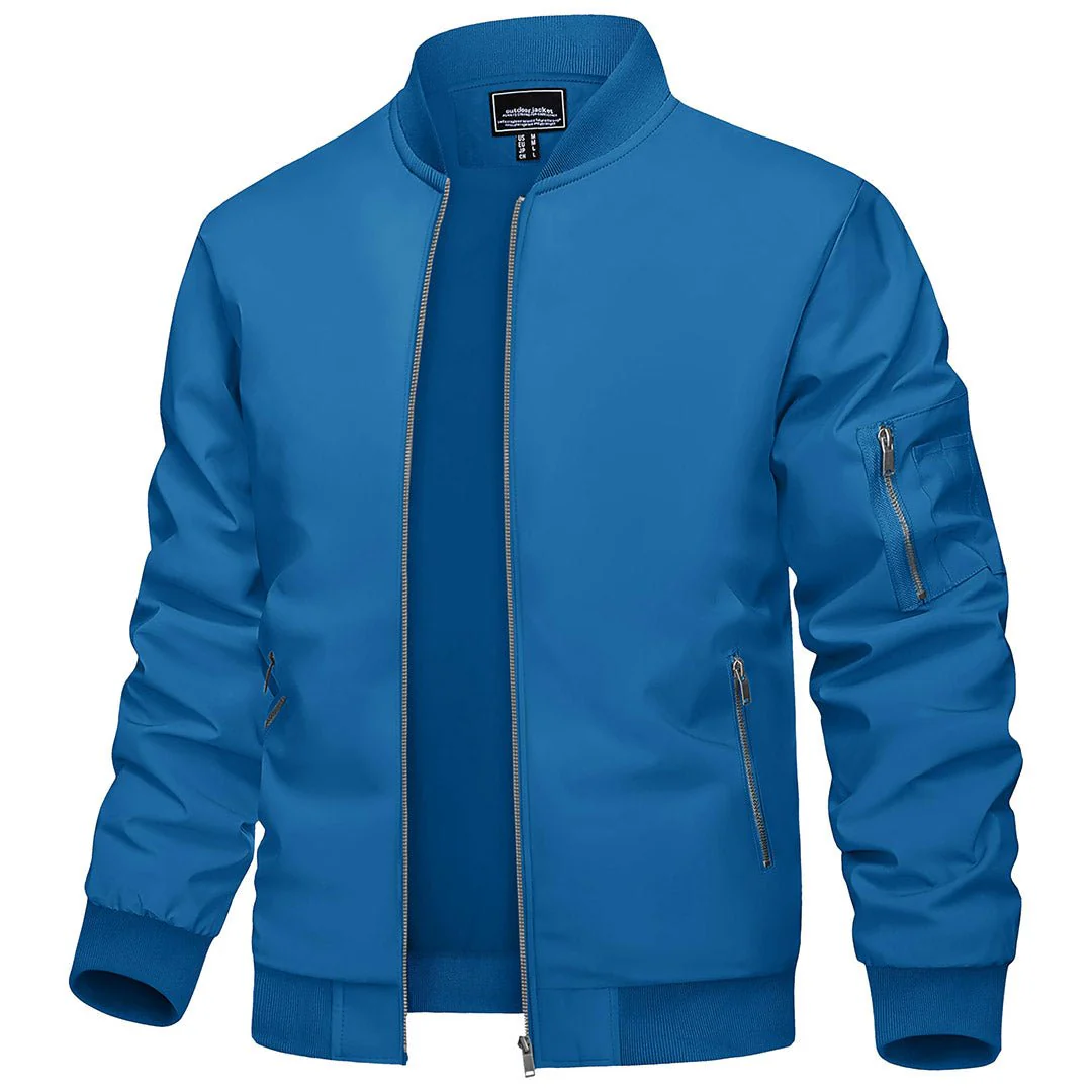Men's Bomber Zip Pockets Outdoor Sport Jackets