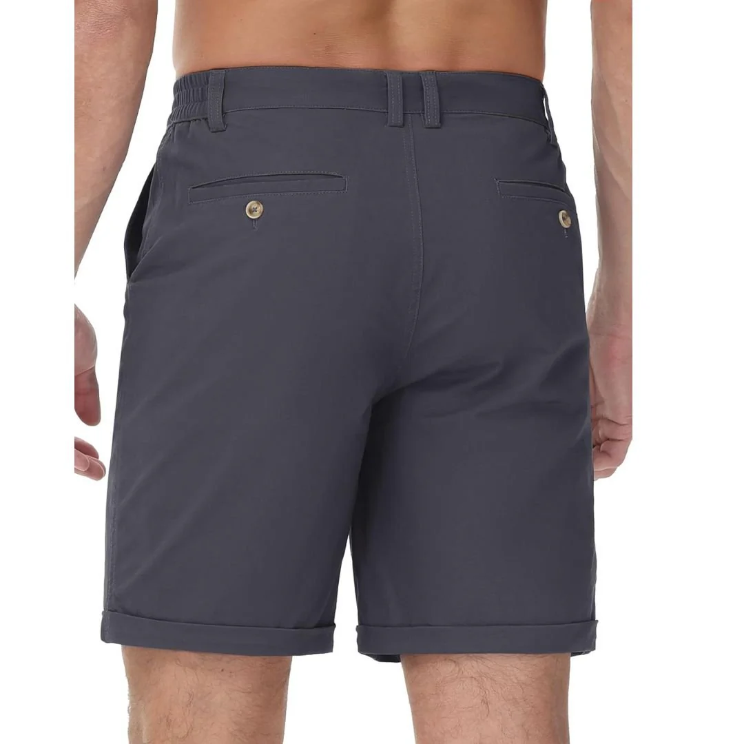 Men's Classic Stretch Chino Shorts with Pockets