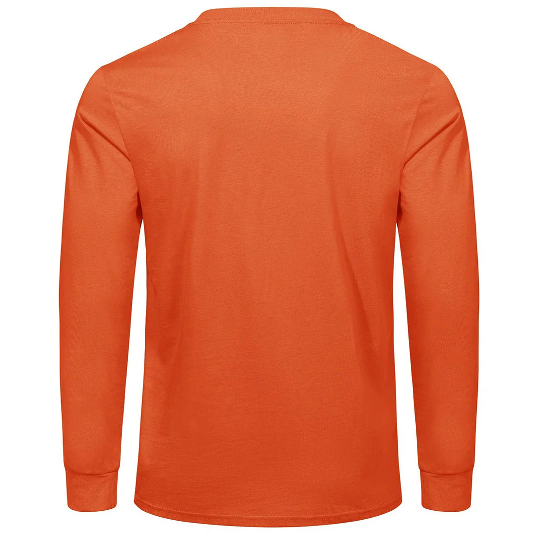 Men's Cotton Henley Moisture Wicking Casual Shirts Long Sleeve