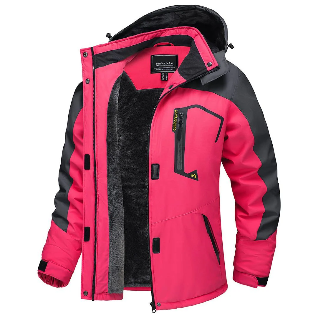 Women's Winter Jacket Waterproof Hooded Fleece Lined Warm Coat Windbreaker