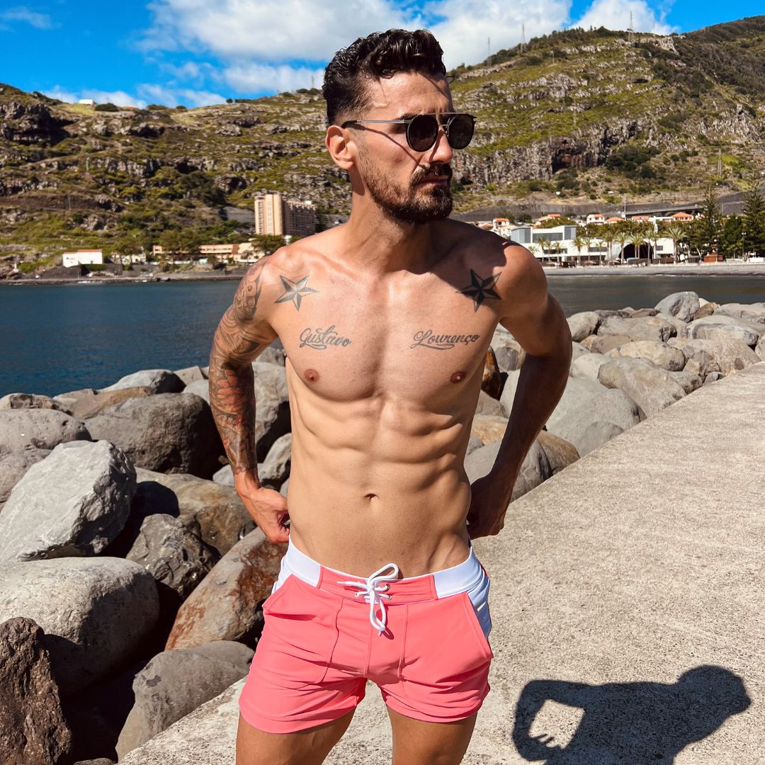 Men's Swim Trunks with Mesh Liner Quick Dry Beach Shorts