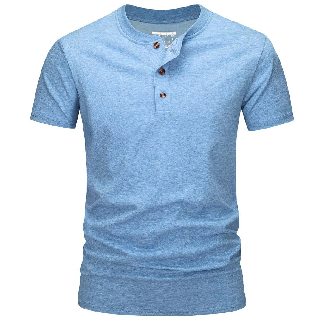 Men's Casual Cotton Henley Shirts