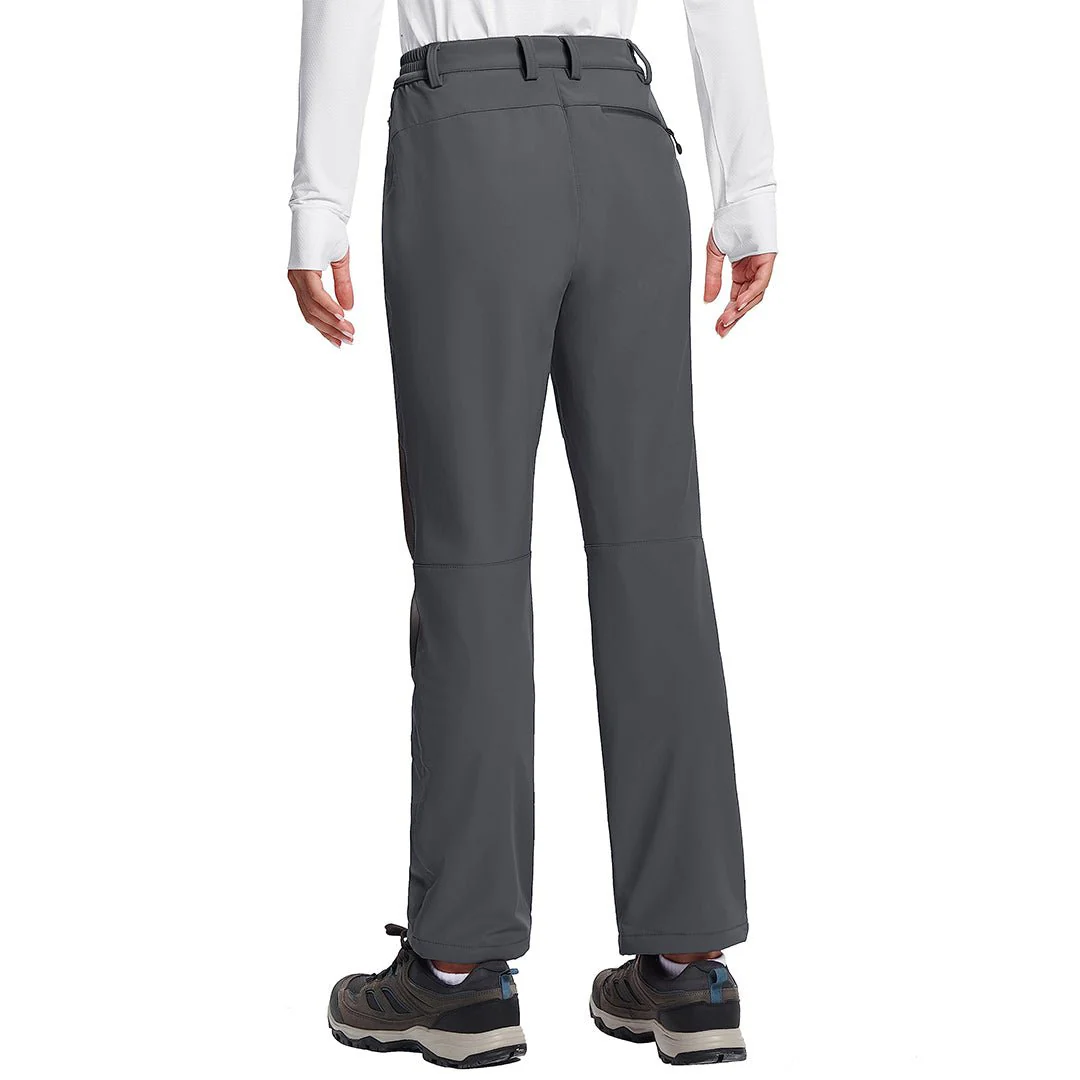 Women's Outdoor Windproof Fleece Lined Hiking Softshell Pants