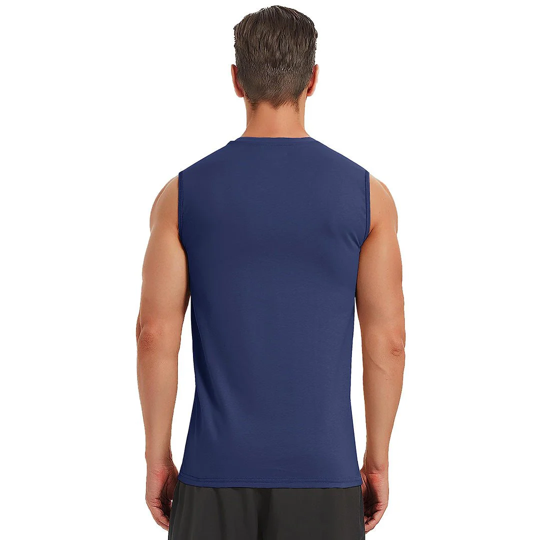 Men's Bodybuilding Tank Tops Cotton Workout T-Shirts