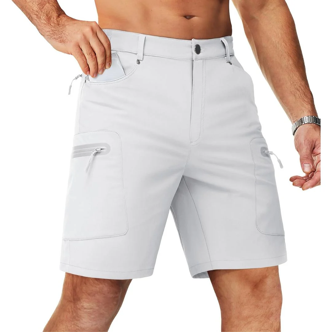 Men's Hiking Cargo Shorts with Zipper Pockets