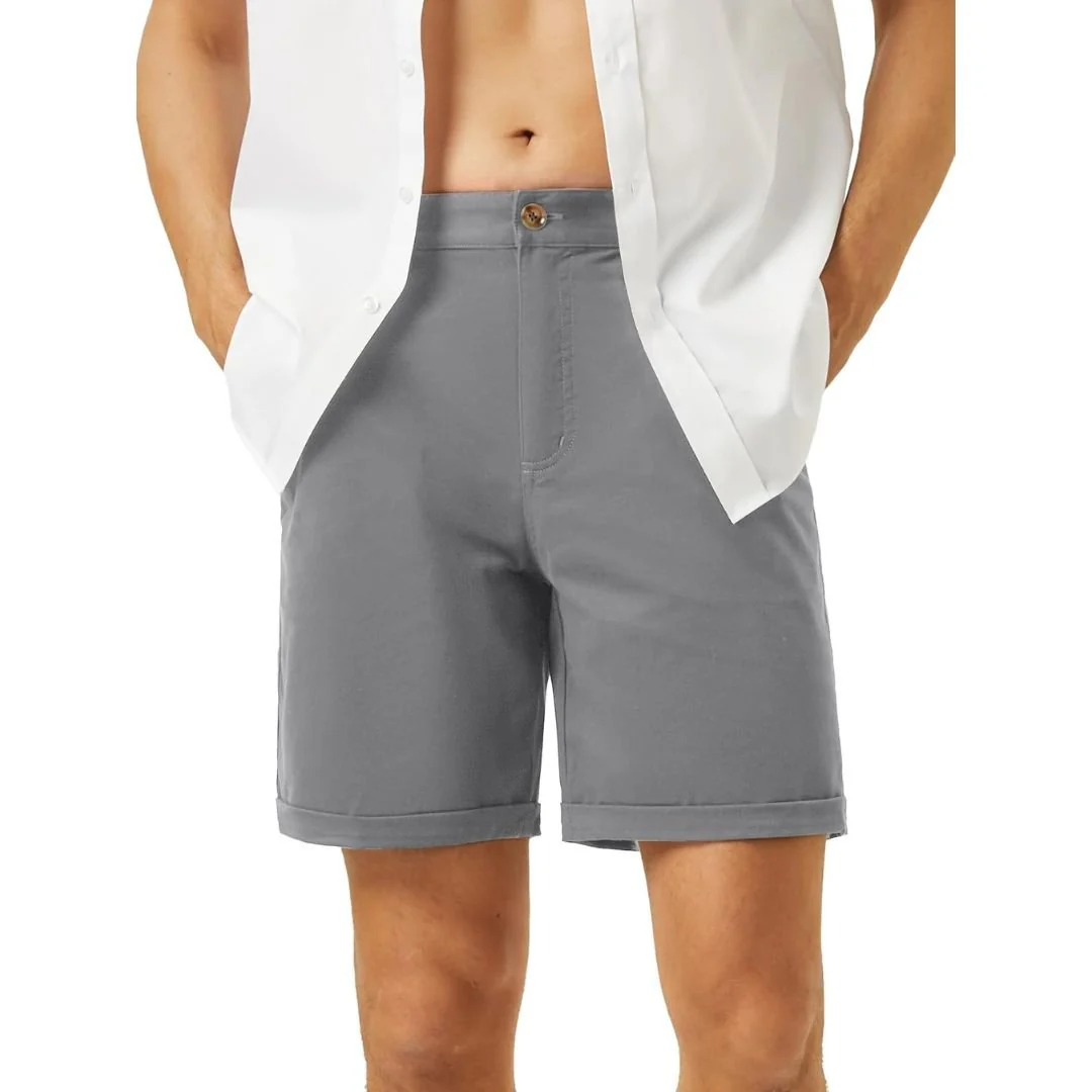 Men's Classic Stretch Chino Shorts with Pockets