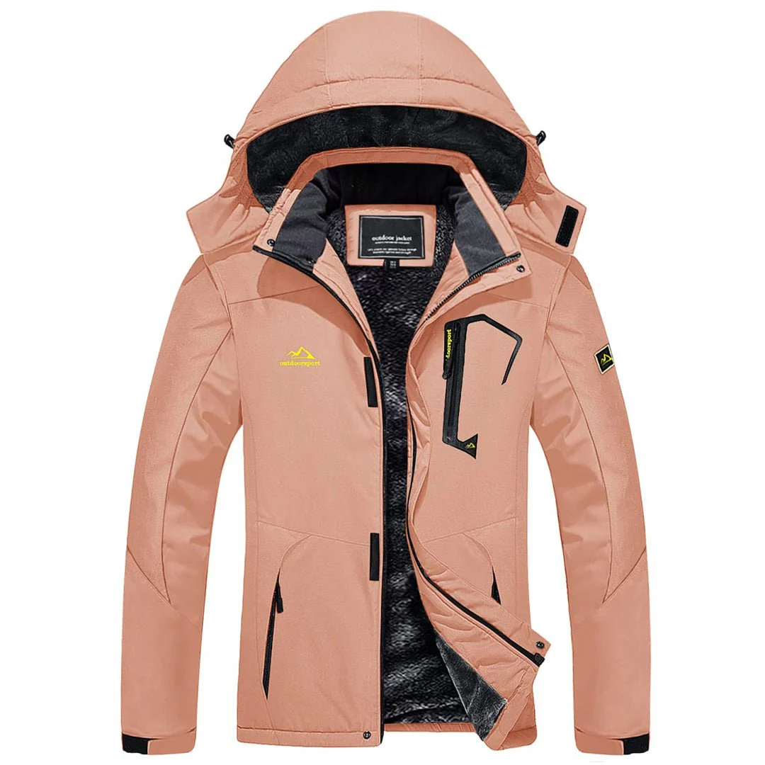 Women's Winter Jacket Waterproof Hooded Fleece Lined Warm Coat Windbreaker