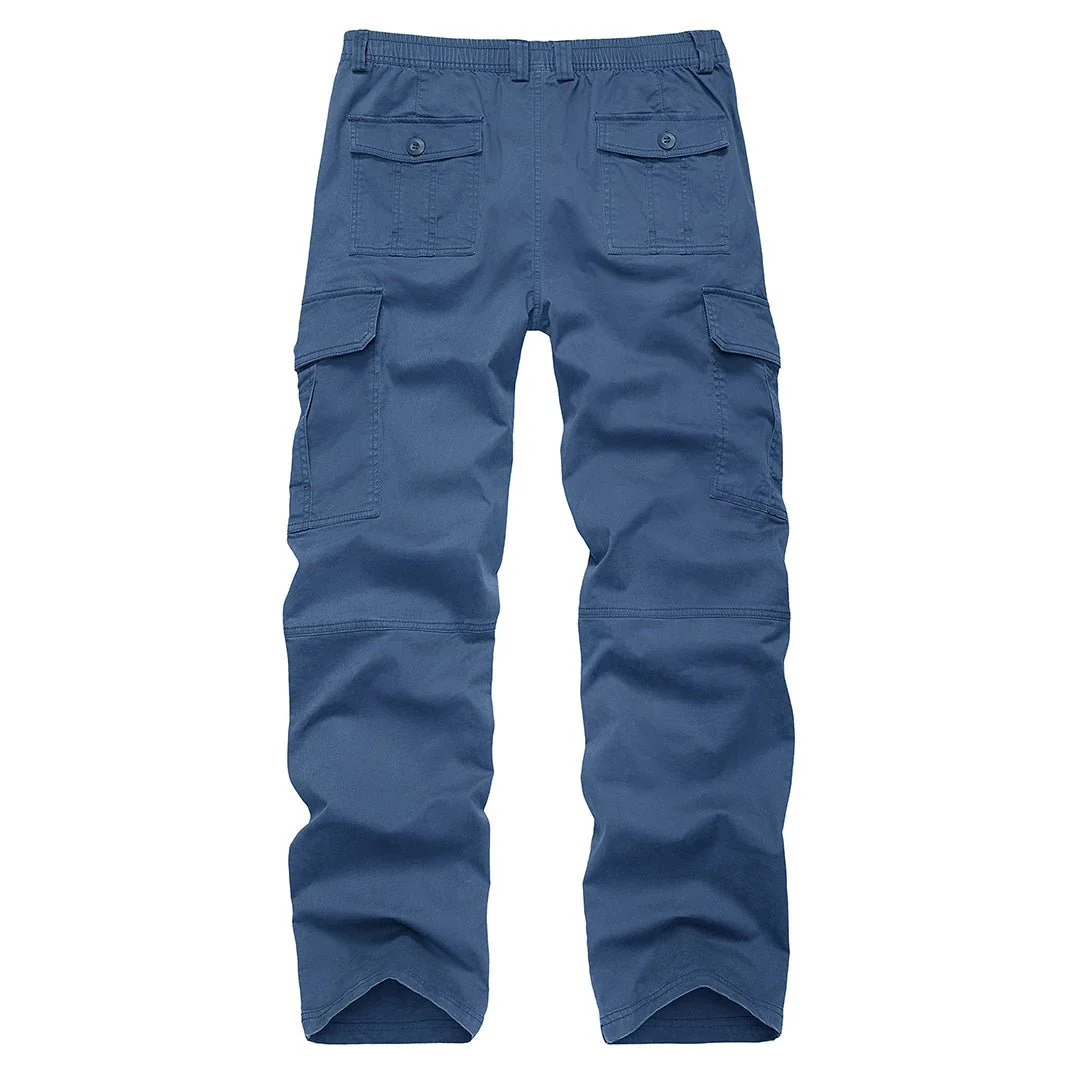 Men's Cotton Casual Classic Straight Leg Pants